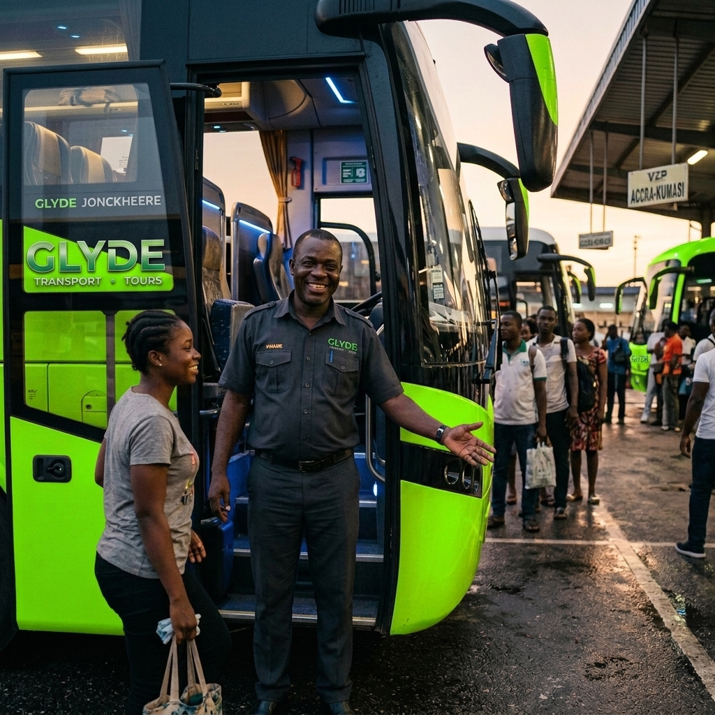 Driver welcoming passenger