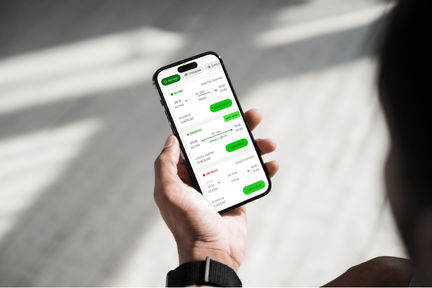 App showing fixed fare
